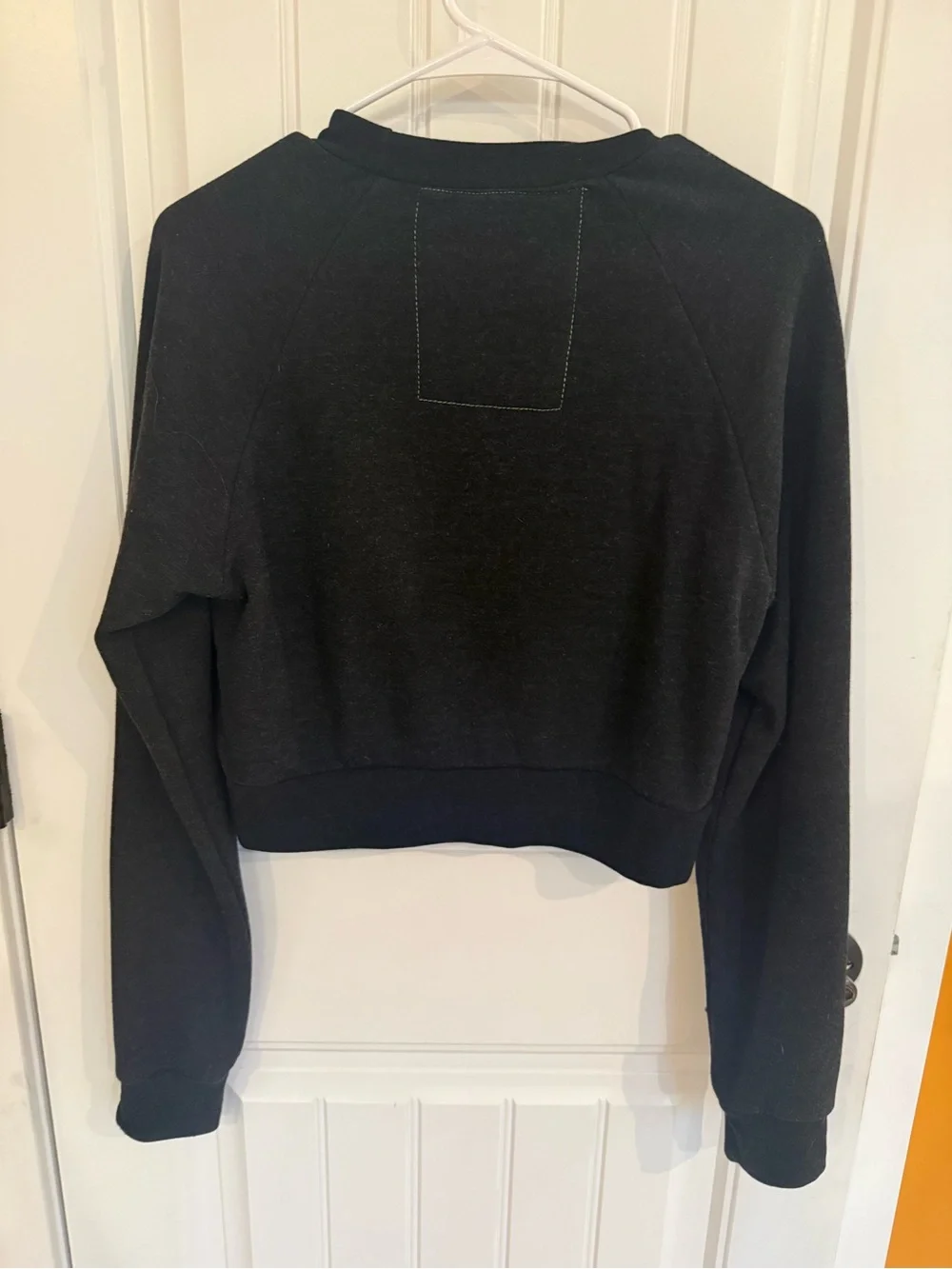 Aviator Nation Black Crewneck Sweatshirt with Red Heart Patch